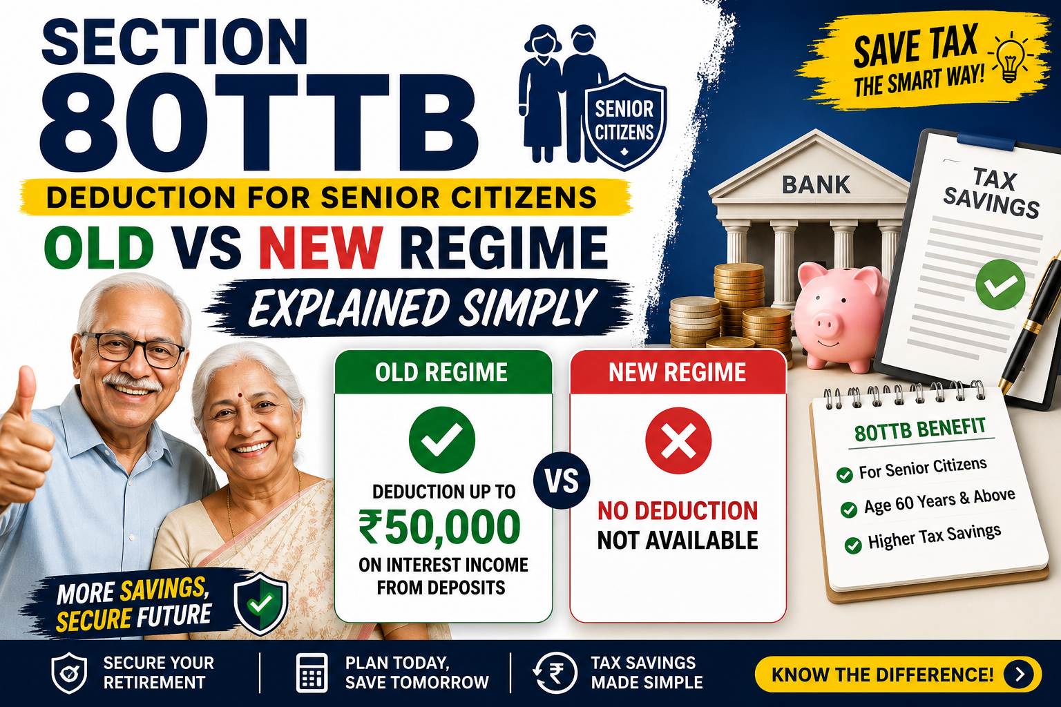 Section 80TTB Deduction For Senior Citizens: Old Vs New Regime Explained Simply